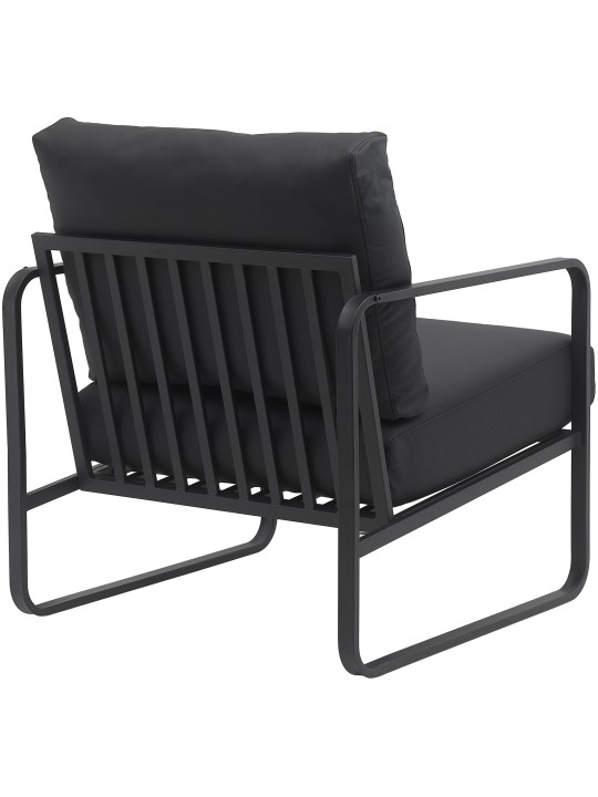 Tumbona Manea piel sintética, negro Tumbona Manea piel sintética, negro