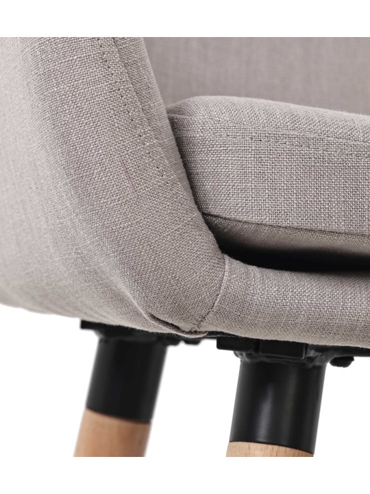 Juego de 2 taburetes de bar Grant tela, taupe