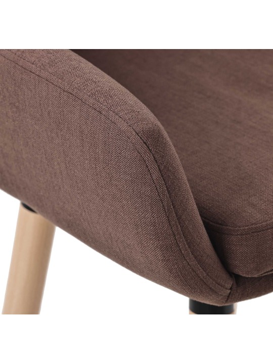 Juego de 2 taburetes de bar Grant tela, café