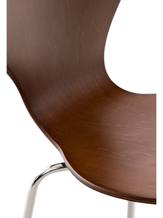 Juego de 4 sillas de visita Diego, marrón