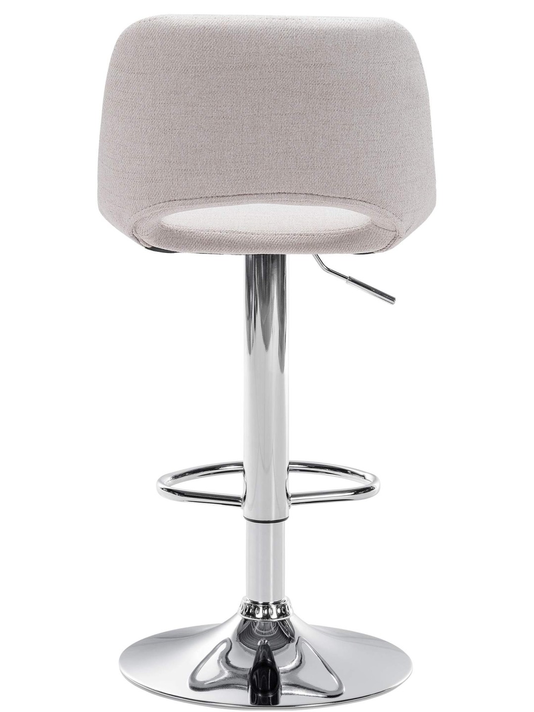 Taburete de bar Camden tela cromo, crema