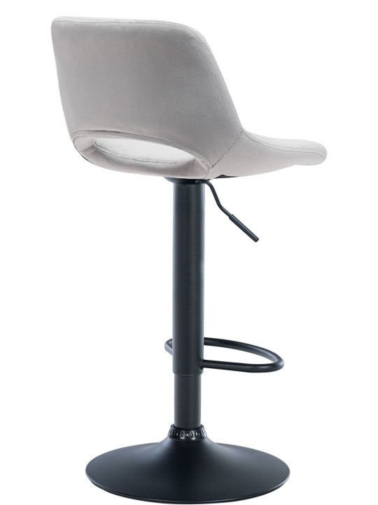 Taburete de bar Camden terciopelo, gris claro