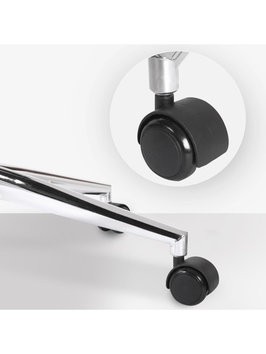 Silla de oficina Burbank piel sintética, nogal/negro