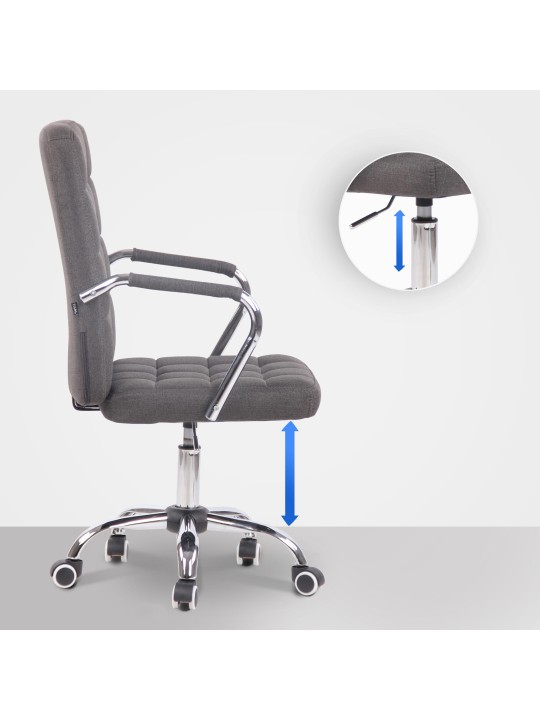 Silla de oficina Terni tela, gris oscuro Silla de oficina Terni tela, gris oscuro
