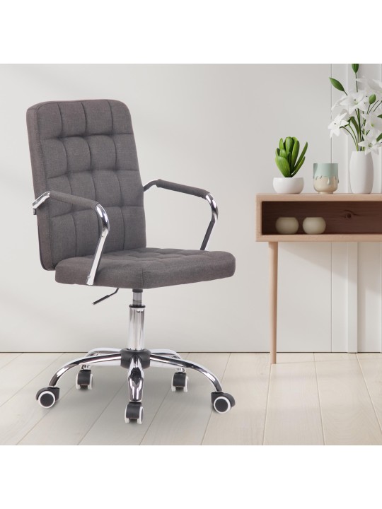 Silla de oficina Terni tela, gris oscuro Silla de oficina Terni tela, gris oscuro