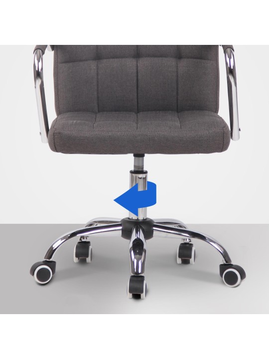 Silla de oficina Terni tela, gris oscuro Silla de oficina Terni tela, gris oscuro