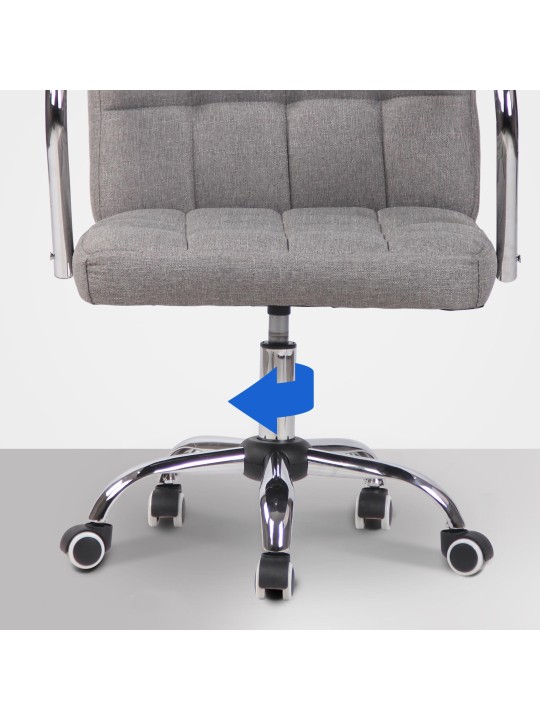 Silla de oficina Terni tela, gris