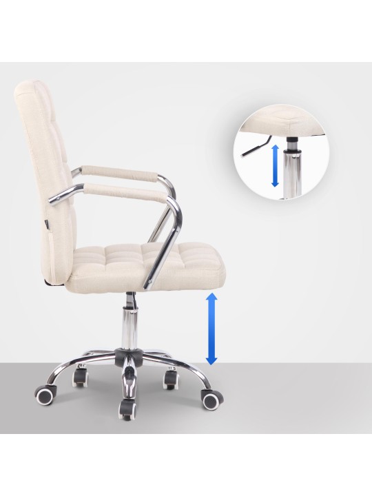 Silla de oficina Terni tela, crema Silla de oficina Terni tela, crema