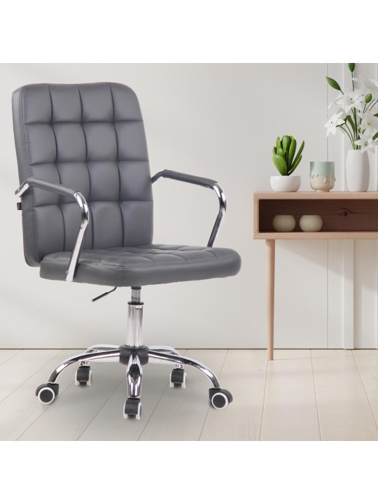 Silla de oficina Terni piel sintética, gris Silla de oficina Terni piel sintética, gris