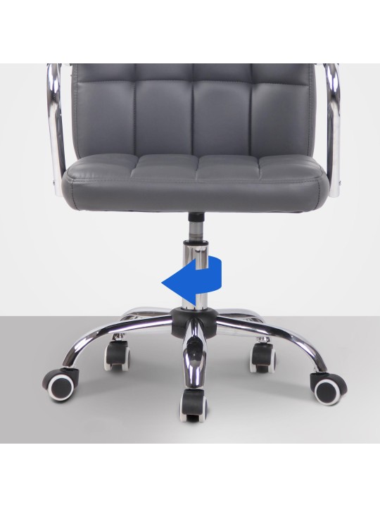 Silla de oficina Terni piel sintética, gris Silla de oficina Terni piel sintética, gris