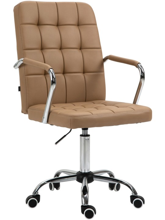 Silla de oficina Terni piel sintética, marrón claro Silla de oficina Terni piel sintética, marrón claro