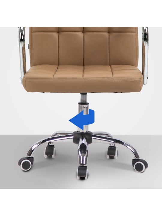 Silla de oficina Terni piel sintética, marrón claro Silla de oficina Terni piel sintética, marrón claro