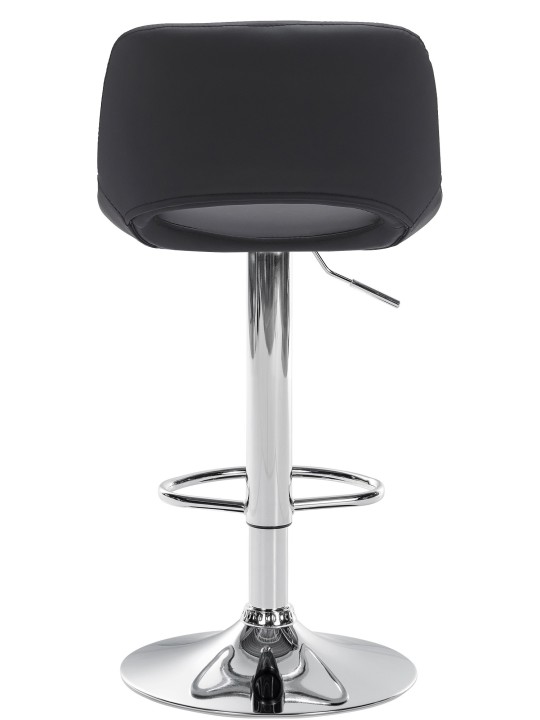 Juego de 2 taburetes de bar Camden polipiel cromado, negro