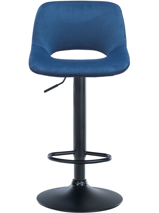 Juego de 2 taburetes de bar Camden terciopelo, azul Juego de 2 taburetes de bar Camden terciopelo, azul