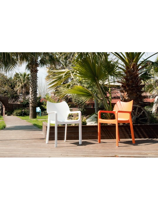 Conjunto de 4 sillas Diva, naranja Conjunto de 4 sillas Diva, naranja