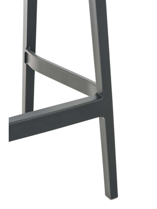 Juego de 4 taburetes de bar Maya, gris oscuro Juego de 4 taburetes de bar Maya, gris oscuro