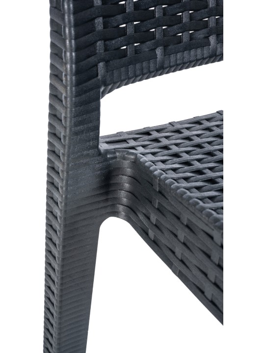 Juego de 4 taburetes de bar Jamaica, gris oscuro