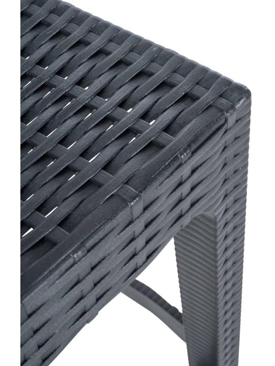 Juego de 4 taburetes de bar Jamaica, gris oscuro