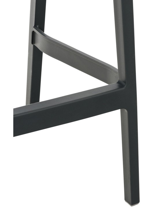 Conjunto de 4 taburetes de bar Ares, gris oscuro