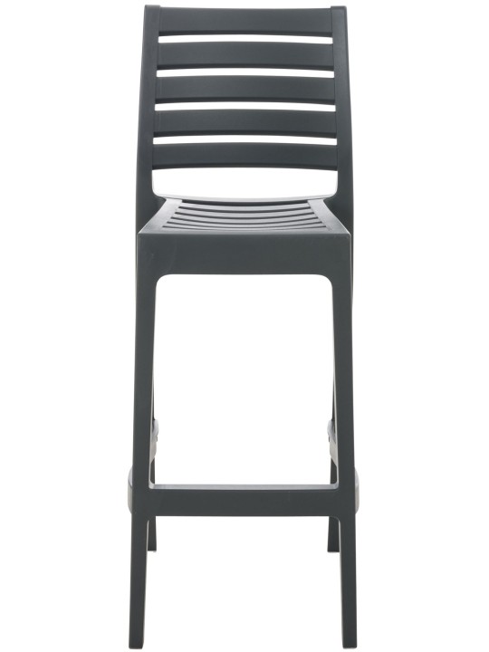 Conjunto de 4 taburetes de bar Ares, gris oscuro