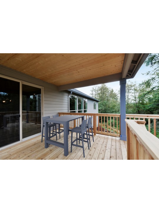 Conjunto de 4 taburetes de bar Ares, gris oscuro