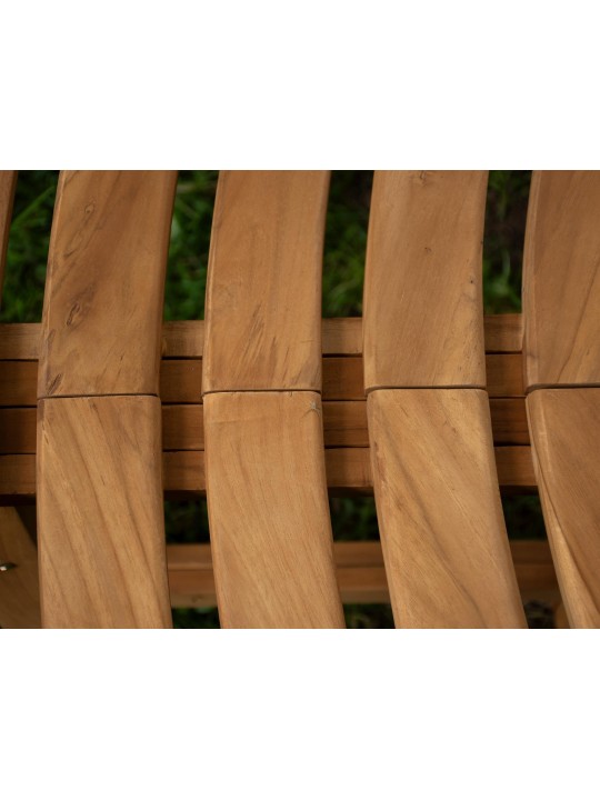 Banco arbol Nila 200 cm redondo SIN respaldo, marrón