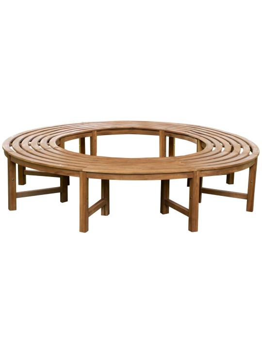 Banco arbol Nila 200 cm redondo SIN respaldo, marrón