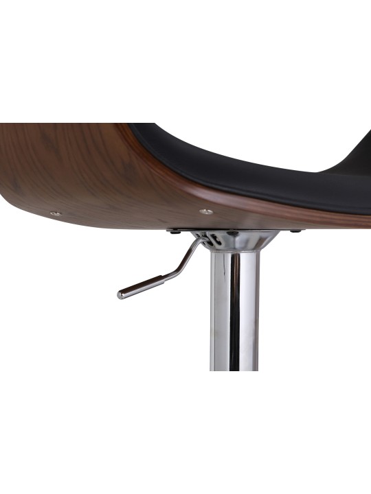 Taburete de bar Foley piel sintética roble, negro Taburete de bar Foley piel sintética roble, negro