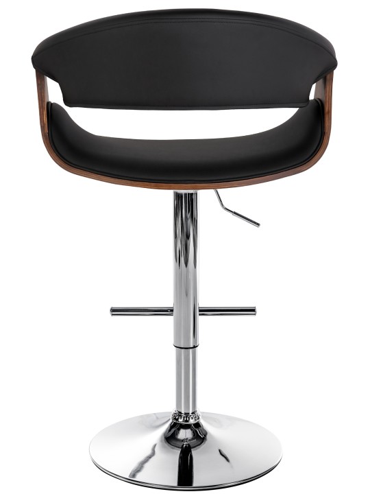 Taburete de bar Foley piel sintética roble, negro Taburete de bar Foley piel sintética roble, negro