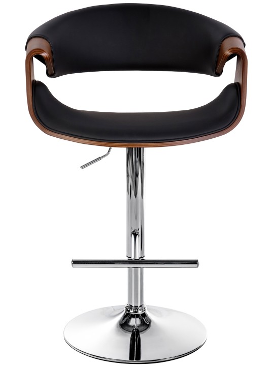 Taburete de bar Foley piel sintética roble, negro Taburete de bar Foley piel sintética roble, negro