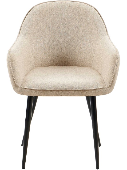 Juego de 2 sillas de comedor tela Boise, taupe