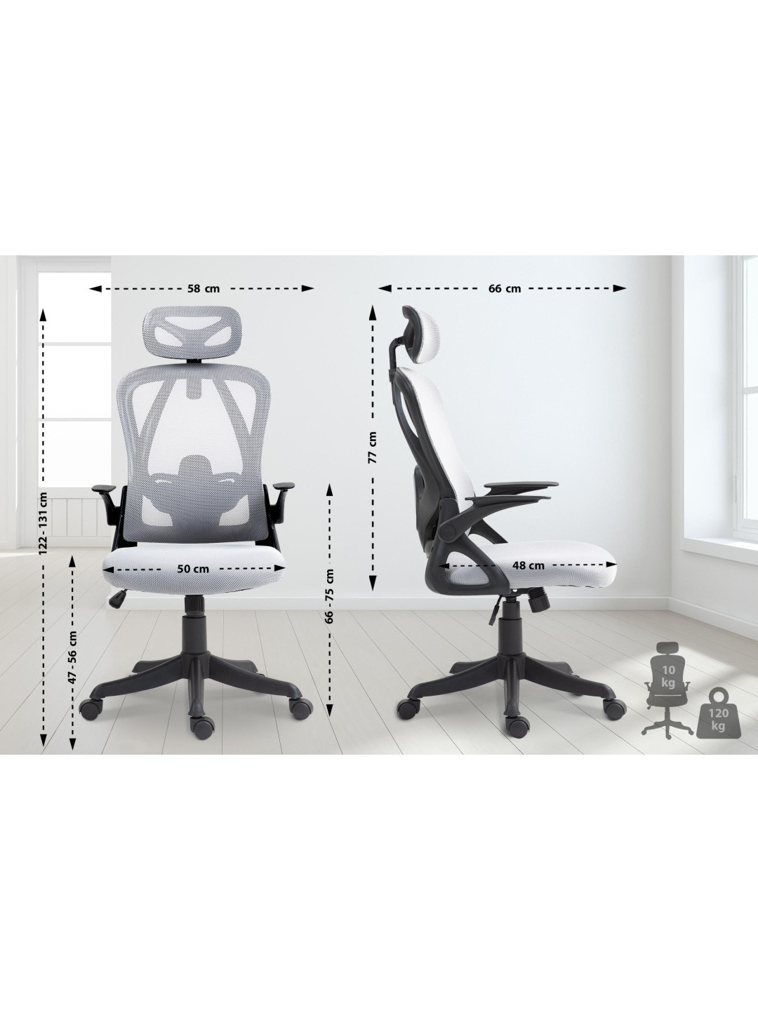 Silla de oficina Taos, gris