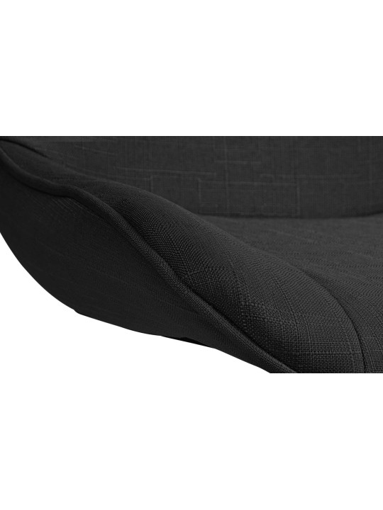 Juego de 2 taburetes de bar Vonore tela cromo, negro Juego de 2 taburetes de bar Vonore tela cromo, negro