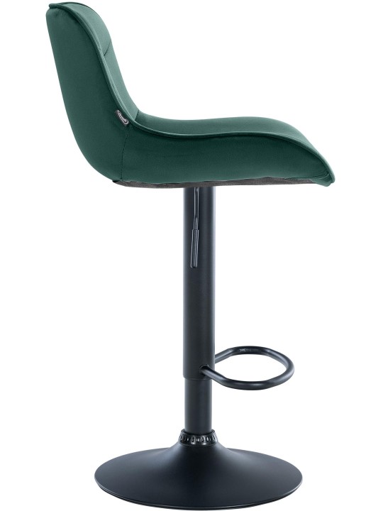 Juego de 2 taburetes de bar Vonore terciopelo, verde Juego de 2 taburetes de bar Vonore terciopelo, verde