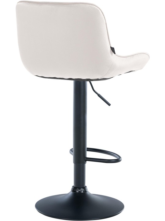 Juego de 2 taburetes de bar Vonore terciopelo, crema