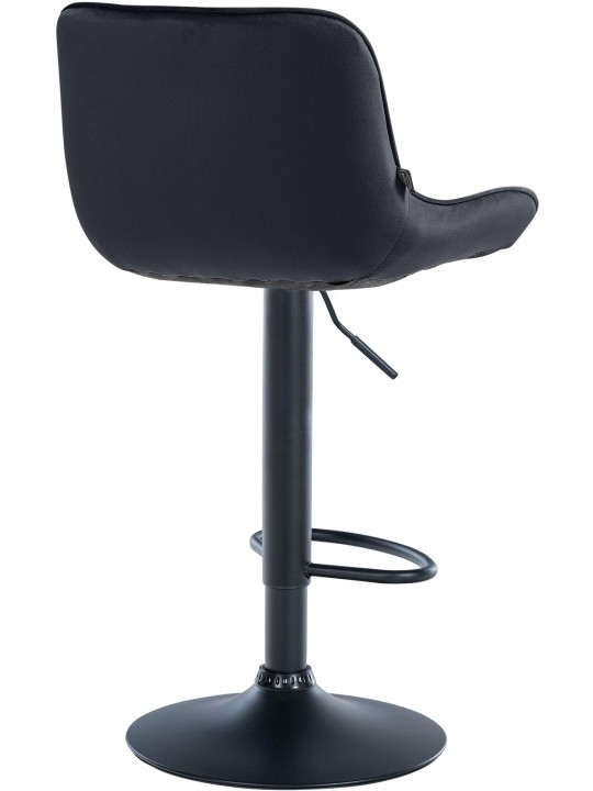 Juego de 2 taburetes de bar Vonore terciopelo, negro