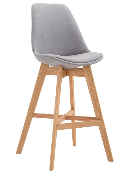 Taburete de bar Cannes tela Natura, gris