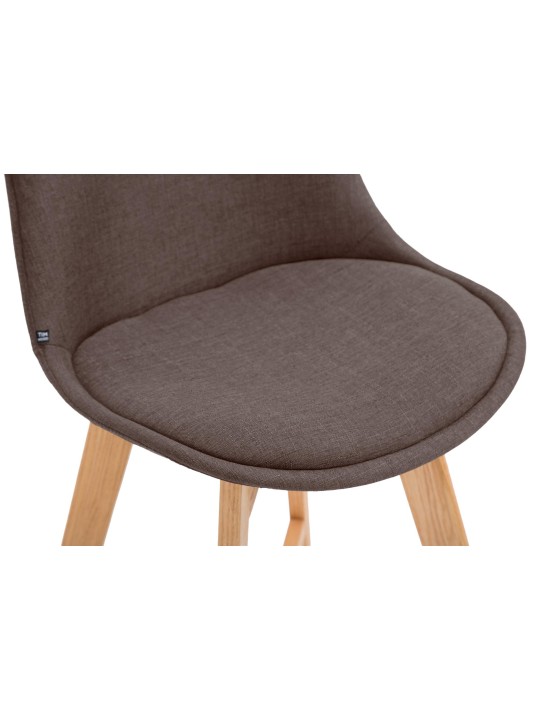 Taburete de bar Cannes tela Natura, marrón