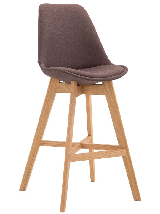 Taburete de bar Cannes tela Natura, marrón