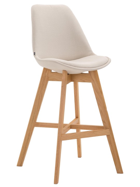 Taburete de bar Cannes tela Natura, crema