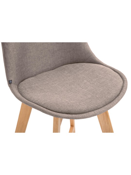 Taburete de bar Cannes tela Natura, taupe