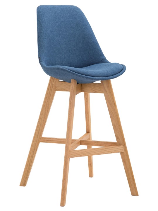 Taburete de bar Cannes tela Natura, azul