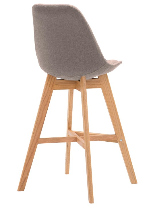 Juego de 2 taburetes de bar Cannes tela natural, taupe Juego de 2 taburetes de bar Cannes tela natural, taupe