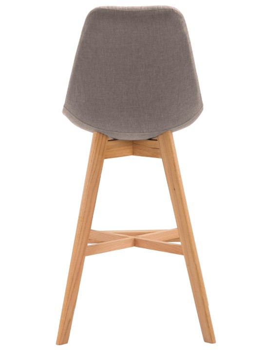 Juego de 2 taburetes de bar Cannes tela natural, taupe Juego de 2 taburetes de bar Cannes tela natural, taupe