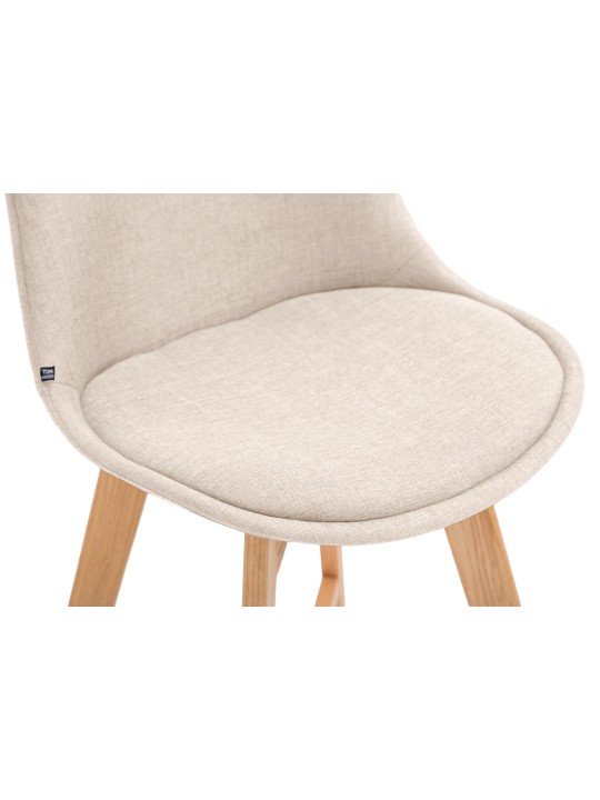 Juego de 2 taburetes de bar Cannes tela natural, crema Juego de 2 taburetes de bar Cannes tela natural, crema