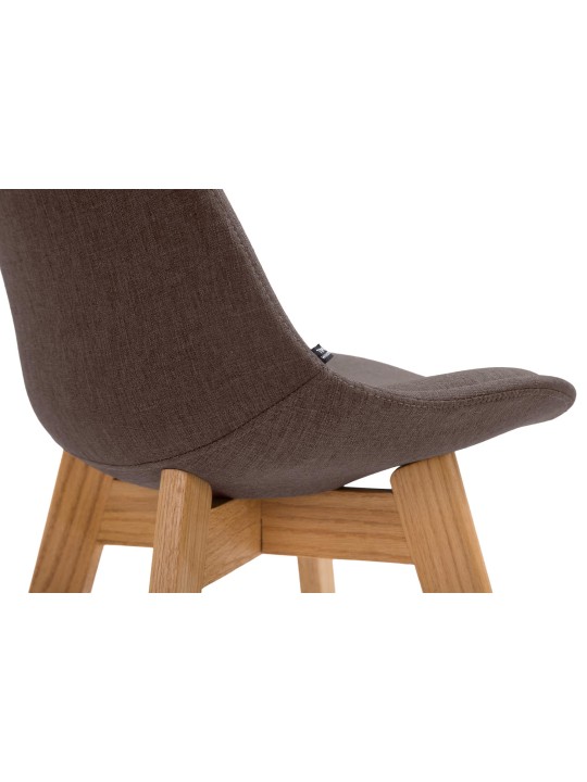 Juego de 2 taburetes de bar Cannes tela natural, marrón Juego de 2 taburetes de bar Cannes tela natural, marrón