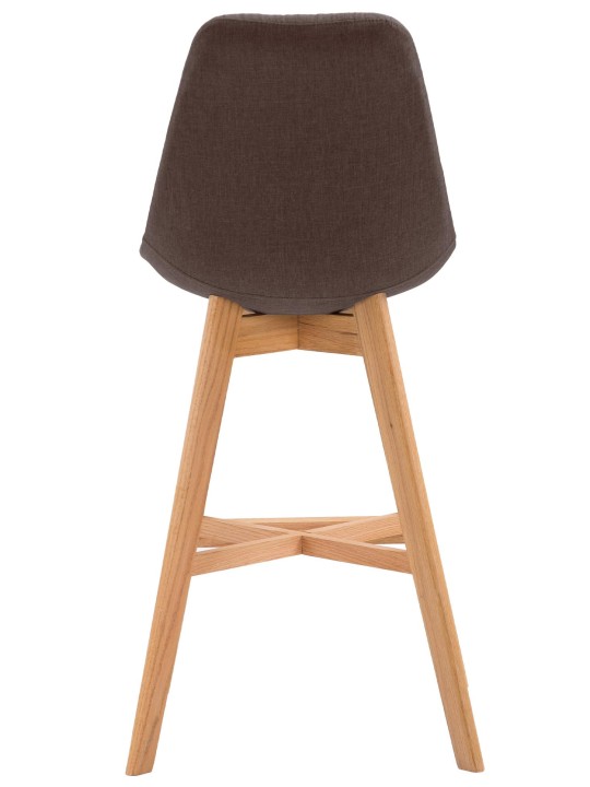 Juego de 2 taburetes de bar Cannes tela natural, marrón Juego de 2 taburetes de bar Cannes tela natural, marrón