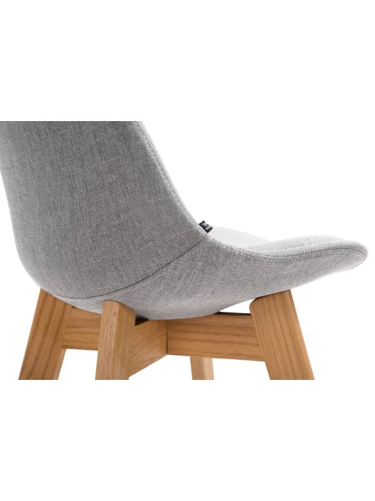 Juego de 2 taburetes de bar Cannes tela natural, gris Juego de 2 taburetes de bar Cannes tela natural, gris