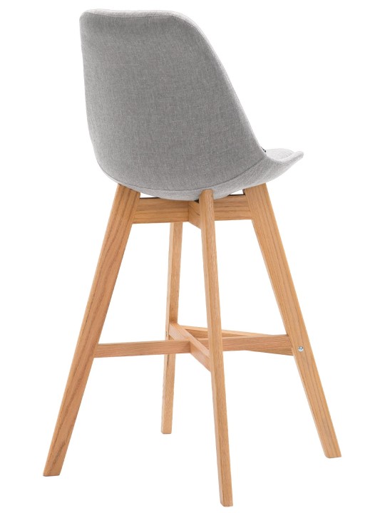 Juego de 2 taburetes de bar Cannes tela natural, gris Juego de 2 taburetes de bar Cannes tela natural, gris