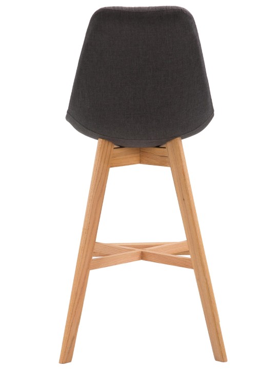 Juego de 2 taburetes de bar Cannes tela natural, gris oscuro Juego de 2 taburetes de bar Cannes tela natural, gris oscuro